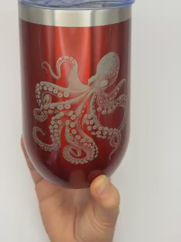 Personalized Octopus Wine Tumbler